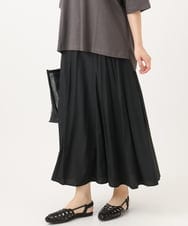 OLHED04119 eur3(エウルキューブ) 【大きいサイズ】パネルフレアスカート ブラック