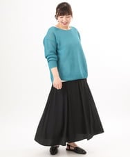 OLHED04119 eur3(エウルキューブ) 【大きいサイズ】パネルフレアスカート ブラック