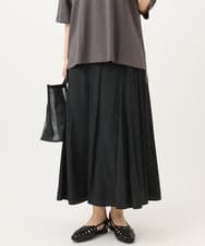 OLHED04119 eur3(エウルキューブ) 【大きいサイズ】パネルフレアスカート ブラック