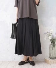 OLHED04119 eur3(エウルキューブ) 【大きいサイズ】パネルフレアスカート ブラック