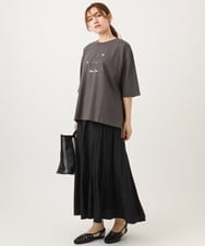 OLHED04119 eur3(エウルキューブ) 【大きいサイズ】パネルフレアスカート ブラック