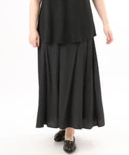 OLHED04119 eur3(エウルキューブ) 【大きいサイズ】パネルフレアスカート ブラック