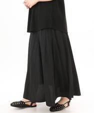 OLHED04119 eur3(エウルキューブ) 【大きいサイズ】パネルフレアスカート ブラック