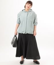 OLHED04119 eur3(エウルキューブ) 【大きいサイズ】パネルフレアスカート ブラック