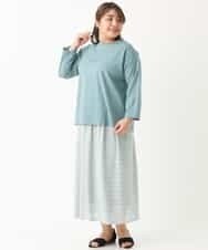 OLHEM04090 eur3(エウルキューブ) 【大きいサイズ】ナチュラルテイスト！大人可愛いレーススカート グリーン