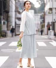 OLHEM04090 eur3(エウルキューブ) 【大きいサイズ】ナチュラルテイスト！大人可愛いレーススカート グリーン