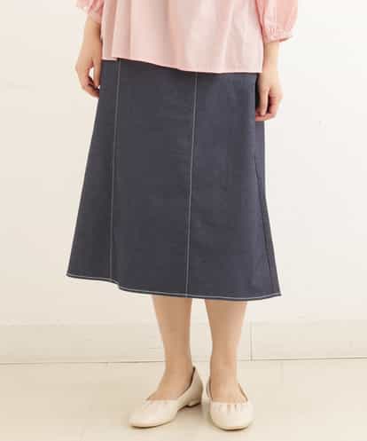 OLHEP04090 eur3 【大きいサイズ】デニム調Aラインスカート