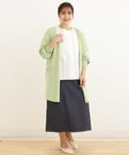 OLHEP04090 eur3(エウルキューブ) 【大きいサイズ】デニム調Aラインスカート ネイビー(57)