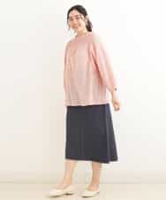 OLHEP04090 eur3(エウルキューブ) 【大きいサイズ】デニム調Aラインスカート ネイビー(57)