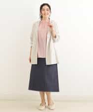 OLHEP04090 eur3(エウルキューブ) 【大きいサイズ】デニム調Aラインスカート ネイビー(57)