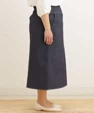 OLHEP04090 eur3(エウルキューブ) 【大きいサイズ】デニム調Aラインスカート ネイビー(57)