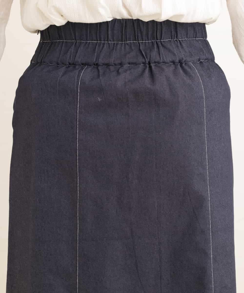 OLHEP04090 eur3(エウルキューブ) 【大きいサイズ】デニム調Aラインスカート ネイビー(57)