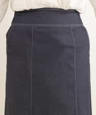 OLHEP04090 eur3(エウルキューブ) 【大きいサイズ】デニム調Aラインスカート ネイビー(57)