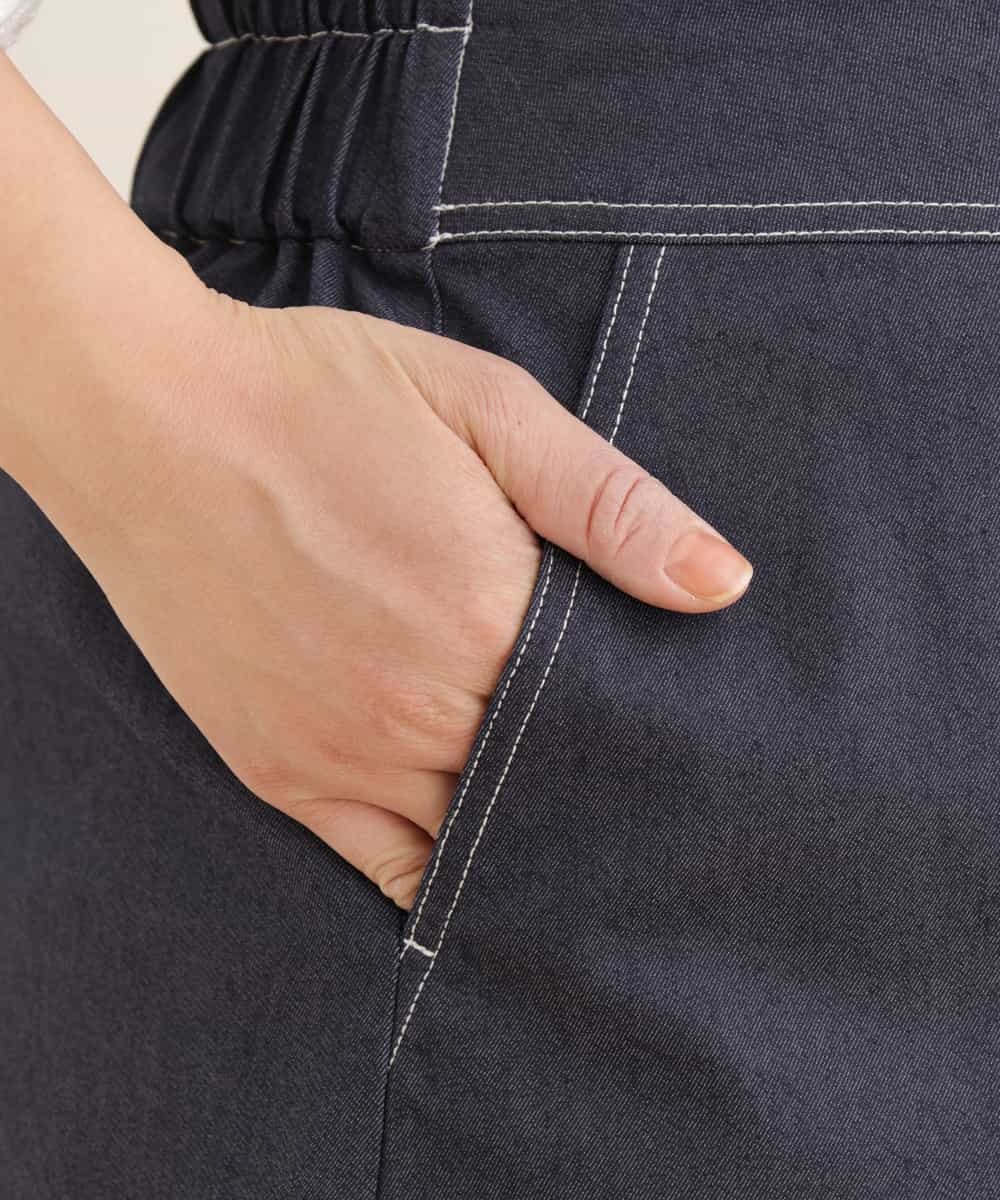 OLHEP04090 eur3(エウルキューブ) 【大きいサイズ】デニム調Aラインスカート ネイビー(57)