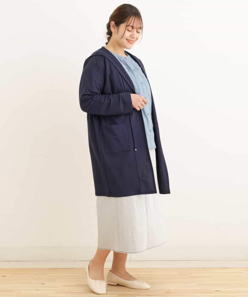 OLHEP04090 eur3(エウルキューブ) 【大きいサイズ】デニム調Aラインスカート ライトグレー(91)