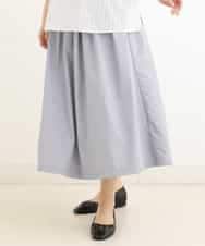 OLHEP11090 eur3(エウルキューブ) 【大きいサイズ】張り感シンプルロングスカート ライトブルー(50)