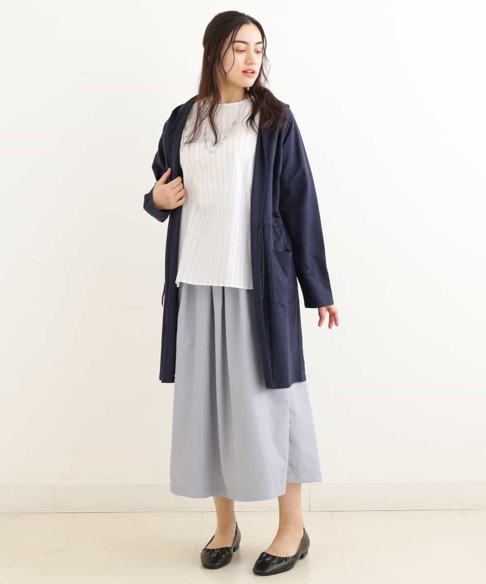 OLHEP11090 eur3(エウルキューブ) 【大きいサイズ】張り感シンプルロングスカート ライトブルー(50)