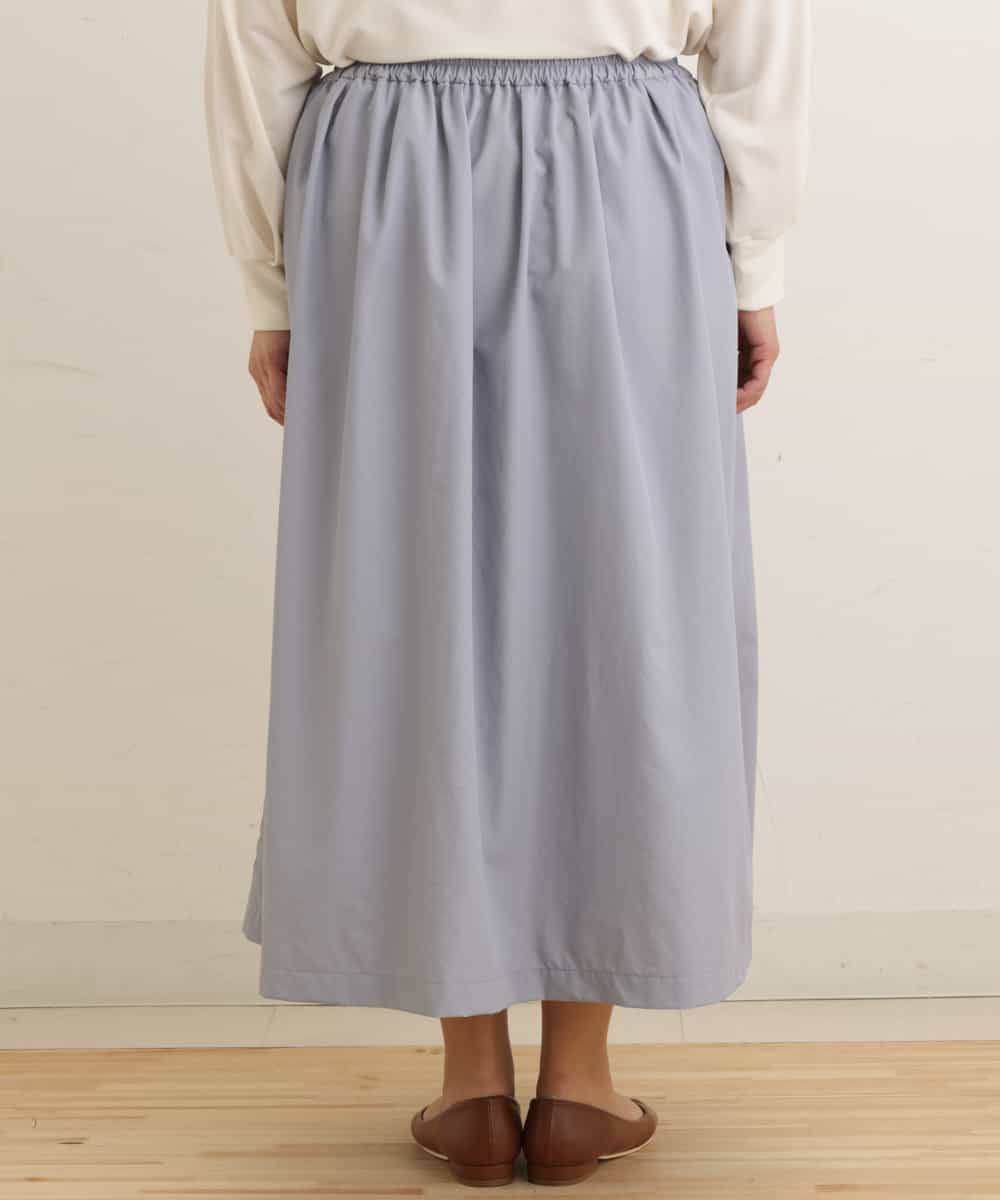 OLHEP11090 eur3(エウルキューブ) 【大きいサイズ】張り感シンプルロングスカート ライトブルー(50)