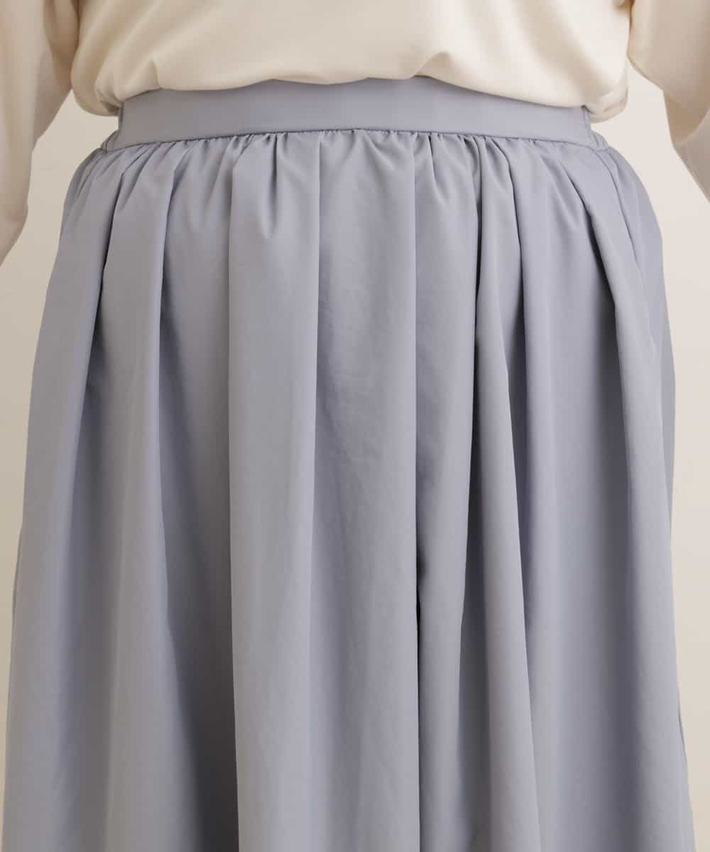 OLHEP11090 eur3(エウルキューブ) 【大きいサイズ】張り感シンプルロングスカート ライトブルー(50)