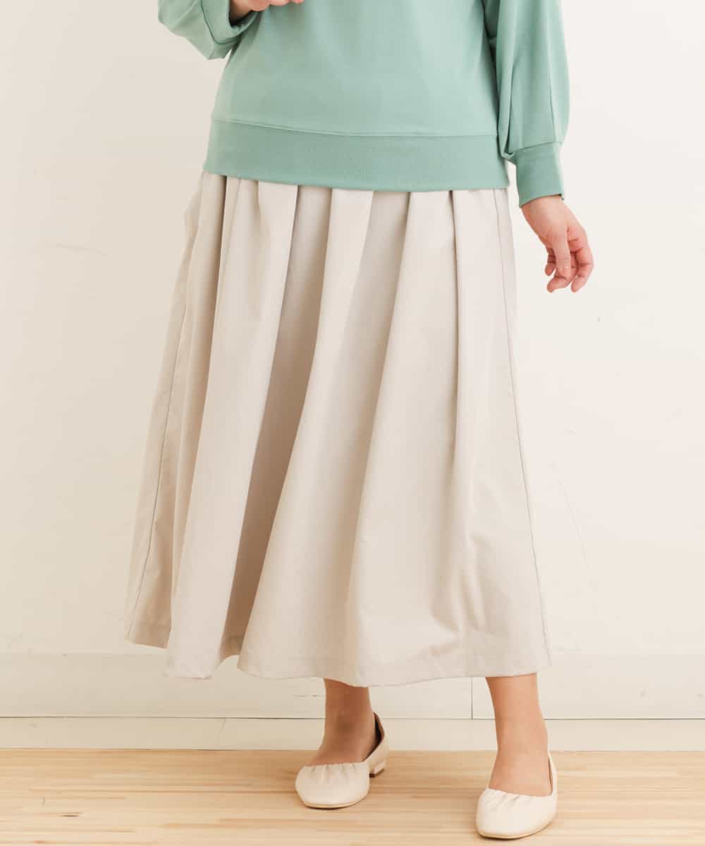 OLHEP11090 eur3(エウルキューブ) 【大きいサイズ】張り感シンプルロングスカート ベージュ(82)
