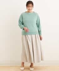 OLHEP11090 eur3(エウルキューブ) 【大きいサイズ】張り感シンプルロングスカート ベージュ(82)