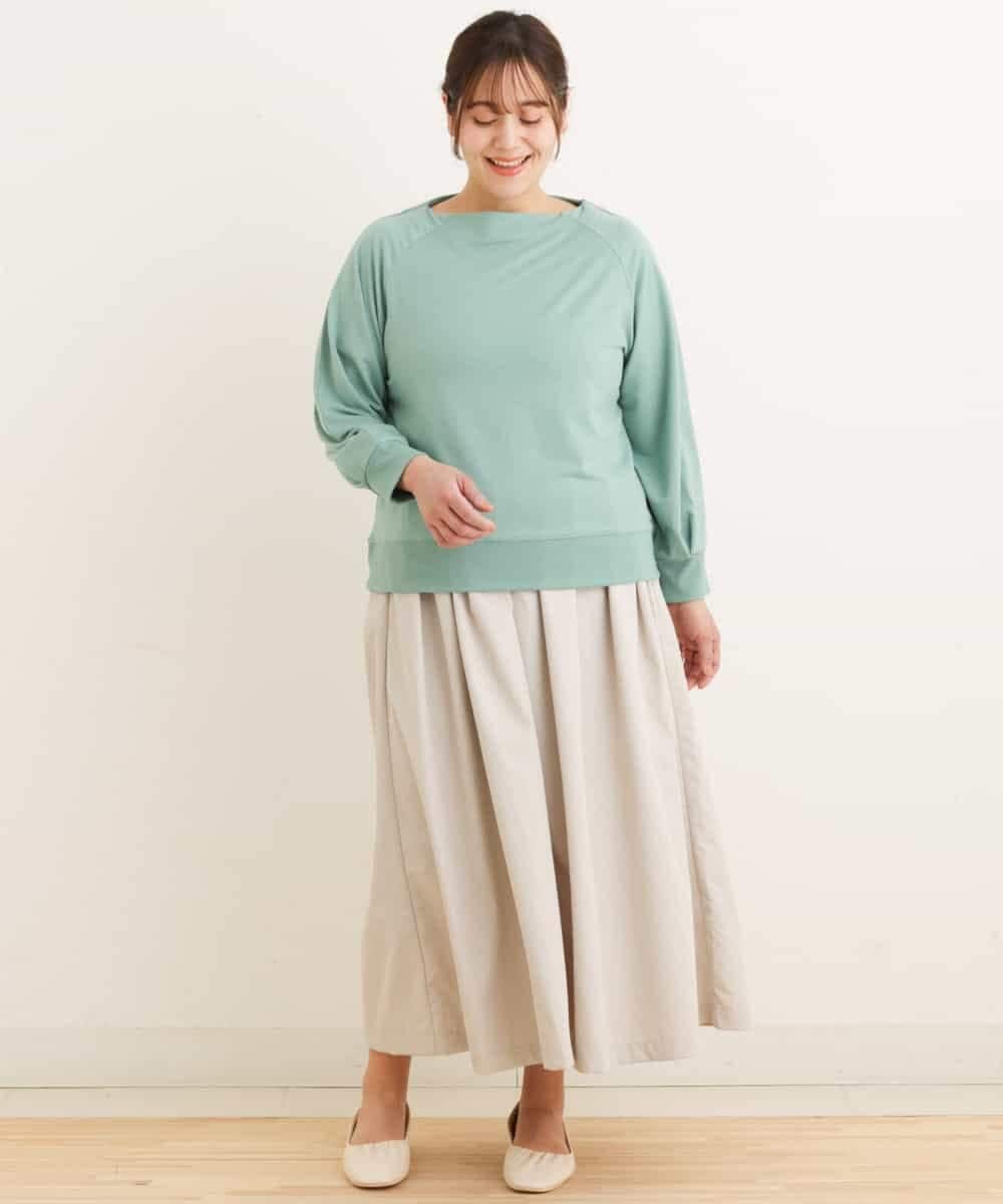 OLHEP11090 eur3(エウルキューブ) 【大きいサイズ】張り感シンプルロングスカート ベージュ(82)