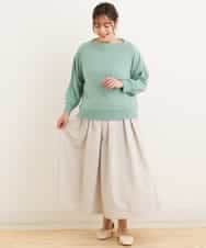 OLHEP11090 eur3(エウルキューブ) 【大きいサイズ】張り感シンプルロングスカート ベージュ(82)