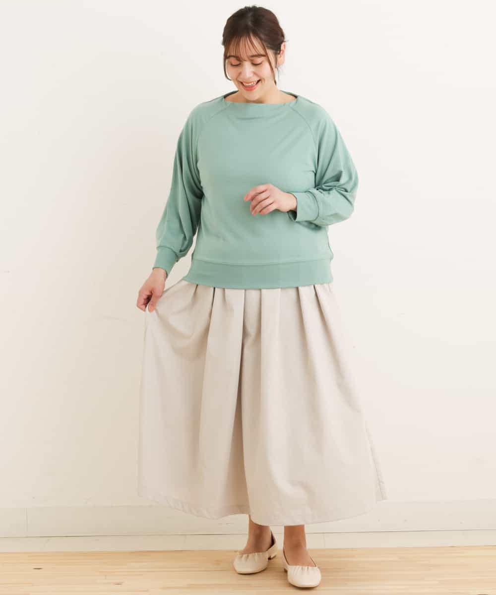 OLHEP11090 eur3(エウルキューブ) 【大きいサイズ】張り感シンプルロングスカート ベージュ(82)