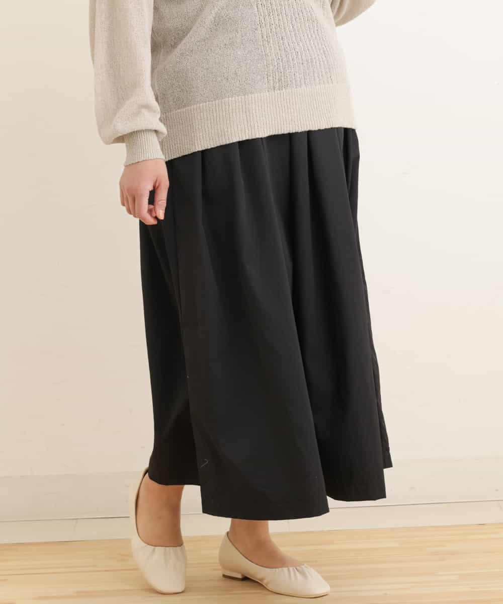 OLHEP11090 eur3(エウルキューブ) 【大きいサイズ】張り感シンプルロングスカート ブラック(94)