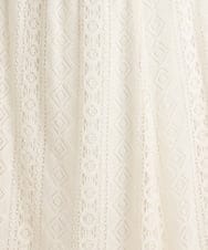 OLHES03120 eur3(エウルキューブ) 【大きいサイズ】幾何学柄レーススカート アイボリー(80)
