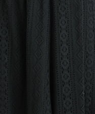 OLHES03120 eur3(エウルキューブ) 【大きいサイズ】幾何学柄レーススカート ブラック(94)