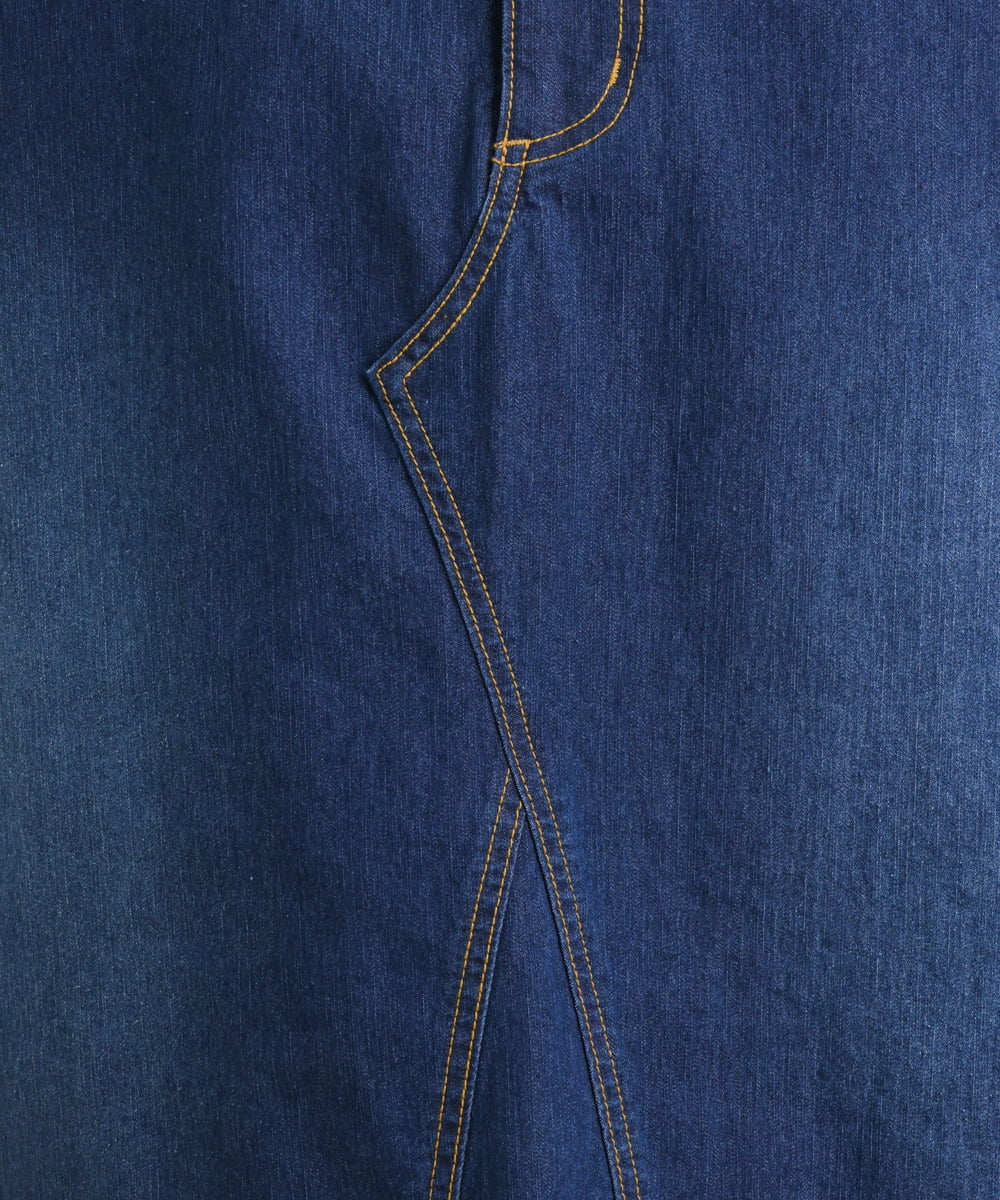 OLHES07100 eur3(エウルキューブ) 【大きいサイズ】ストレッチデニムスカート ネイビー(57)