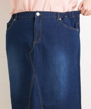 OLHES07100 eur3(エウルキューブ) 【大きいサイズ】ストレッチデニムスカート ネイビー(57)