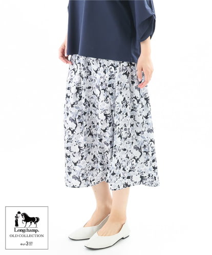 OLHEV13129 eur3 【大きいサイズ】【ロンシャン オールドコレクション】フラワープリントスカート