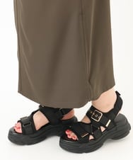 OLHFA09129 eur3(エウルキューブ) 【大きいサイズ】カーゴスカート カーキ(36)