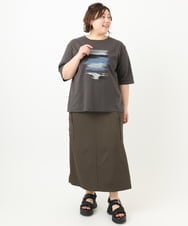 OLHFA09129 eur3(エウルキューブ) 【大きいサイズ】カーゴスカート カーキ(36)