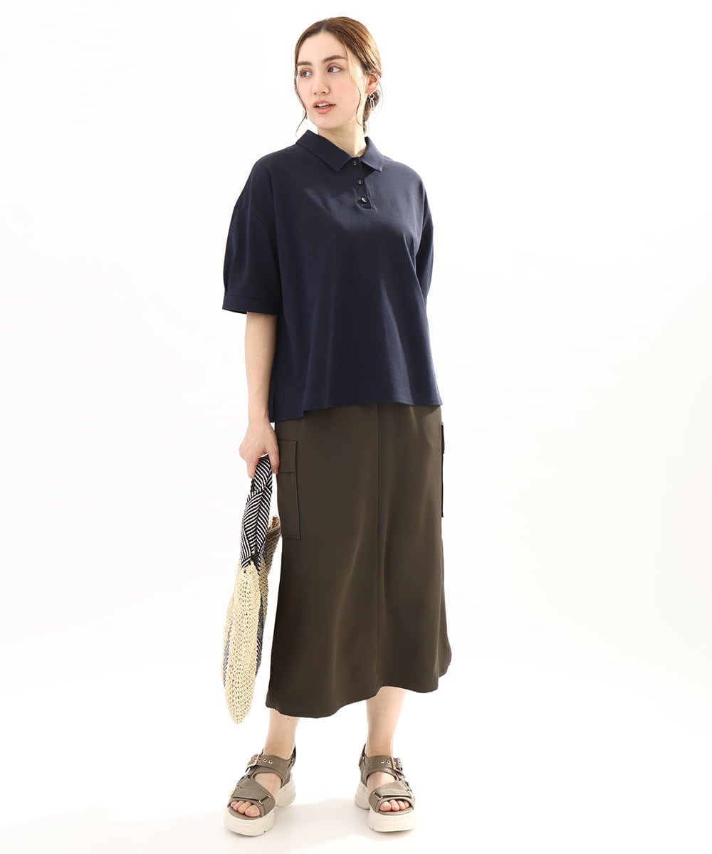 OLHFA09129 eur3(エウルキューブ) 【大きいサイズ】カーゴスカート カーキ(36)