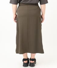 OLHFA09129 eur3(エウルキューブ) 【大きいサイズ】カーゴスカート カーキ(36)