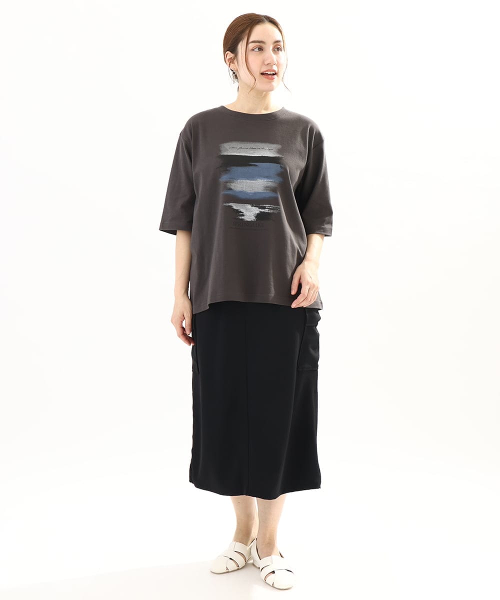 OLHFA09129 eur3(エウルキューブ) 【大きいサイズ】カーゴスカート ブラック(94)