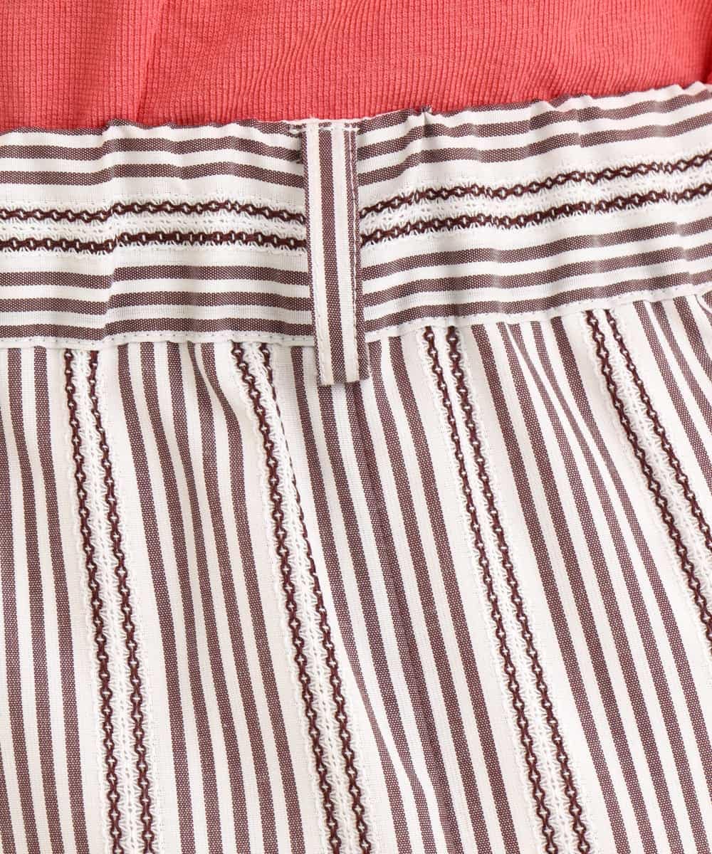 OLHFP05090 eur3(エウルキューブ) 【大きいサイズ】ストライプ柄マーメイドスカート ブラウン(87)