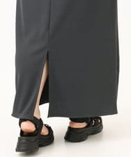 OLHGA13089 eur3(エウルキューブ) 【追加販売】【大きいサイズ】リブカットタイトスカート ダークグレー(93)
