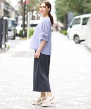 OLHGA13089 eur3(エウルキューブ) 【追加販売】【大きいサイズ】リブカットタイトスカート ダークグレー(93)