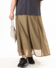 OLHGD06119 eur3(エウルキューブ) 【大きいサイズ】シア―エステルスカート カーキ