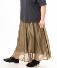 OLHGD06119 eur3(エウルキューブ) 【大きいサイズ】シア―エステルスカート カーキ