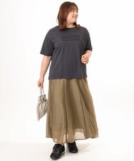 OLHGD06119 eur3(エウルキューブ) 【大きいサイズ】シア―エステルスカート カーキ