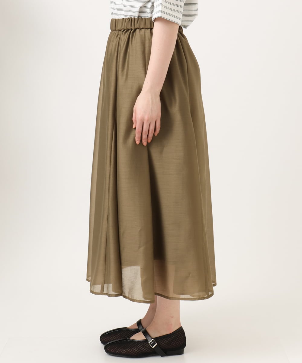 OLHGD06119 eur3(エウルキューブ) 【大きいサイズ】シア―エステルスカート カーキ