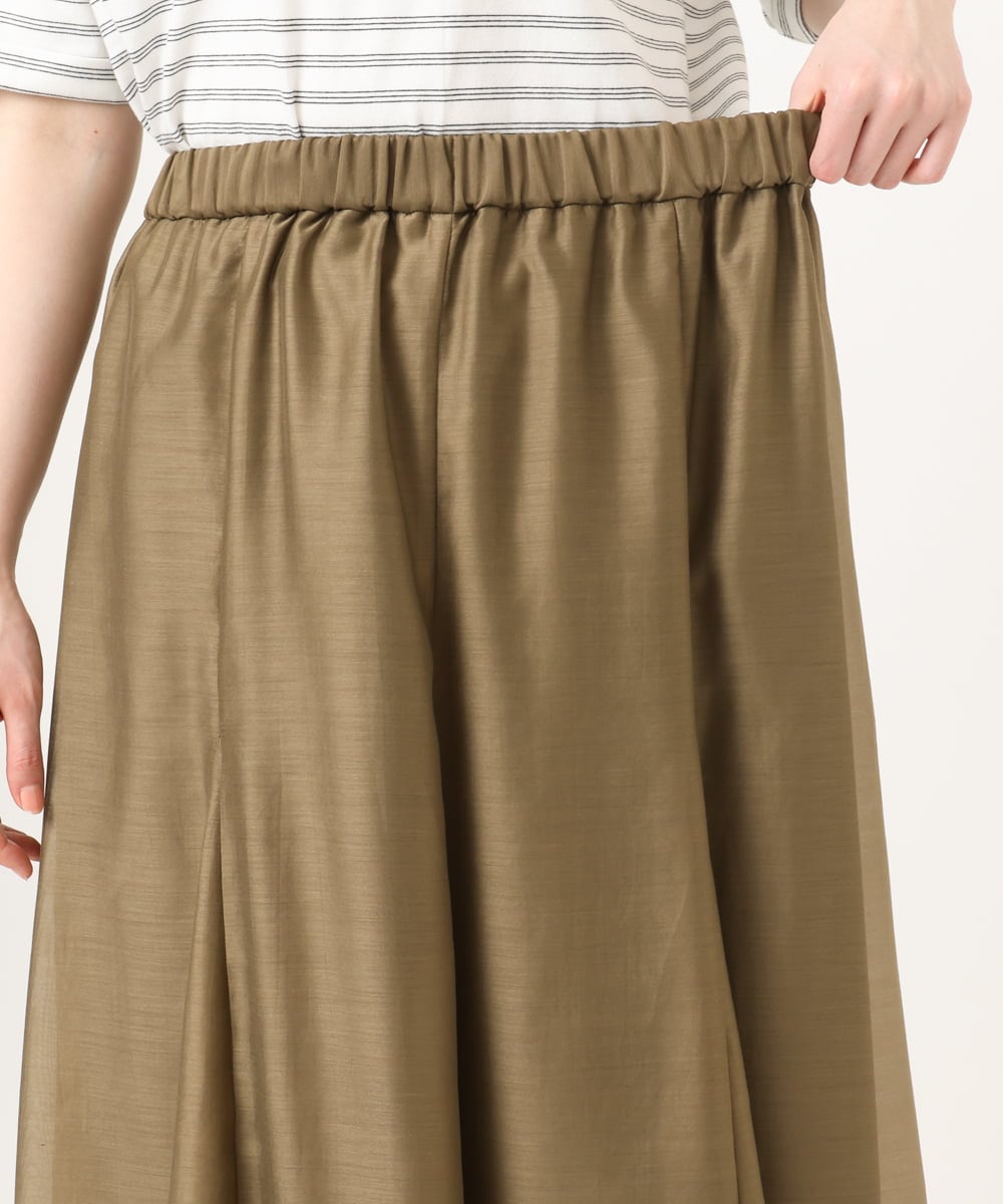 OLHGD06119 eur3(エウルキューブ) 【大きいサイズ】シア―エステルスカート カーキ