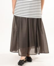 OLHGD06119 eur3(エウルキューブ) 【大きいサイズ】シア―エステルスカート ダークグレー