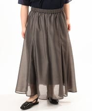 OLHGD06119 eur3(エウルキューブ) 【大きいサイズ】シア―エステルスカート ダークグレー