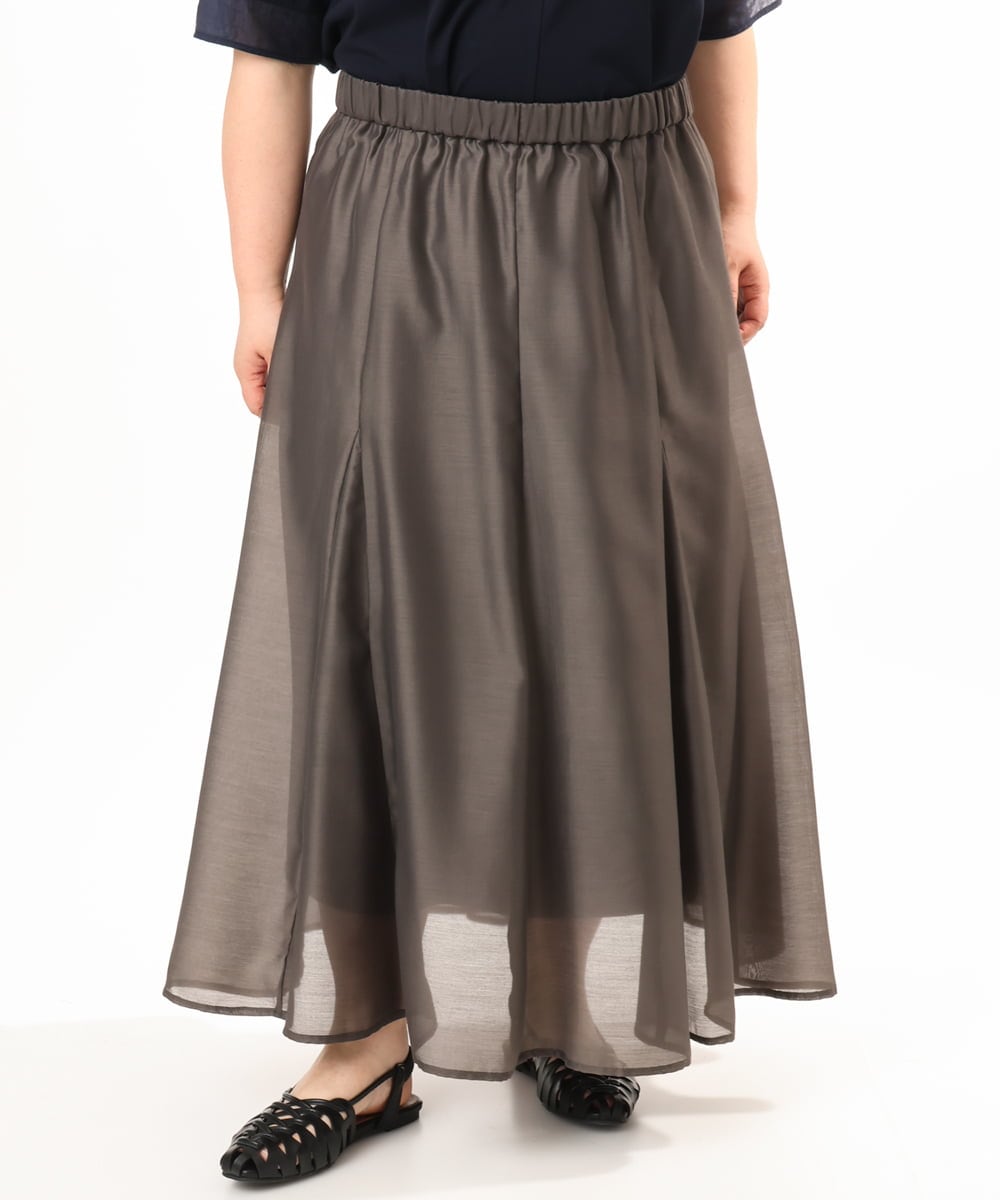 OLHGD06119 eur3(エウルキューブ) 【大きいサイズ】シア―エステルスカート ダークグレー